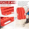 2PCS Off Road Traction Boards 58CM Short Recovery Track Traction Mat for 4WD Mud Sand Snow Ramps Tire Traction Tool Red Black