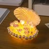 Handmade Shell Night Light DIY Flower Lamp Girl Mom Girlfriend Decorative Light  Birthday Gift
