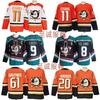 Mens Retro Ice Hockey Jersey Team Ducks 15 Embroidered Practice Uniform Cotton Blend Sportswear