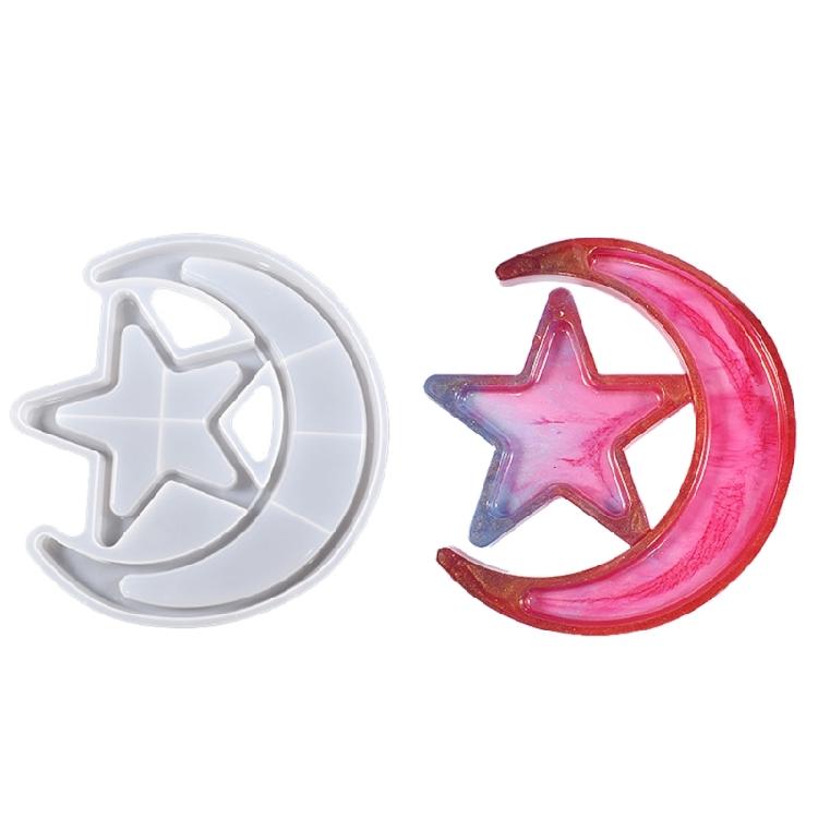 

Soap Dish Mold Moon Star Silicone Moulds for Resin Casting Dish Jewellery Tray 1