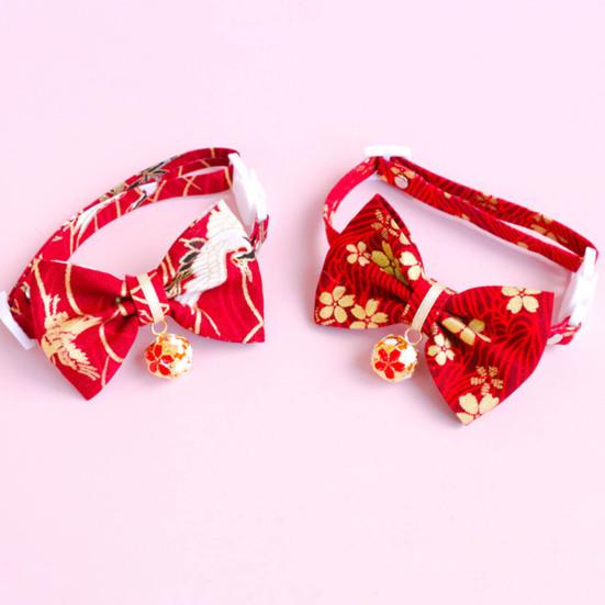 Pet Collar Japanese Style Dress-up Adjustable Breakaway Pet Cats Dogs Bow-knot Collars for Valentines Day