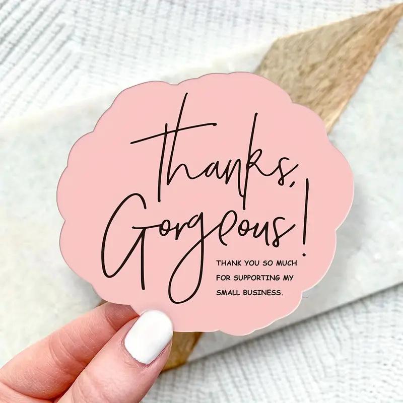 50 Pieces, Flower Shaped Thank-you Cards, Gift Decorations, Suitable for Small Businesses, Commercial Decoration, Wedding Decoration, Thank-you Labels