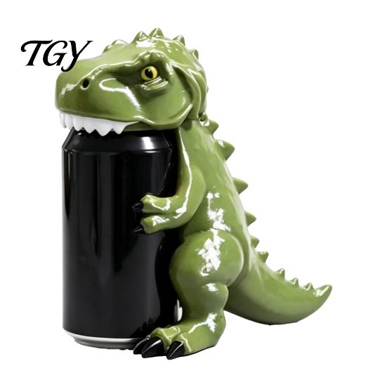 Atmosphere Desk Ornament Dinosaur Can Cover, Cute Animal Soda Holder for 375ml Cans, Cover Plastic Drink Stand Desk, Fun Party Home Bar Decor
