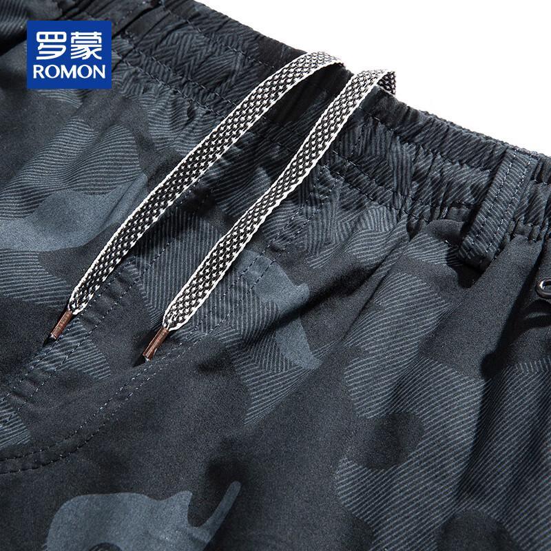 ROMON Men's Summer Casual Cotton Shorts
