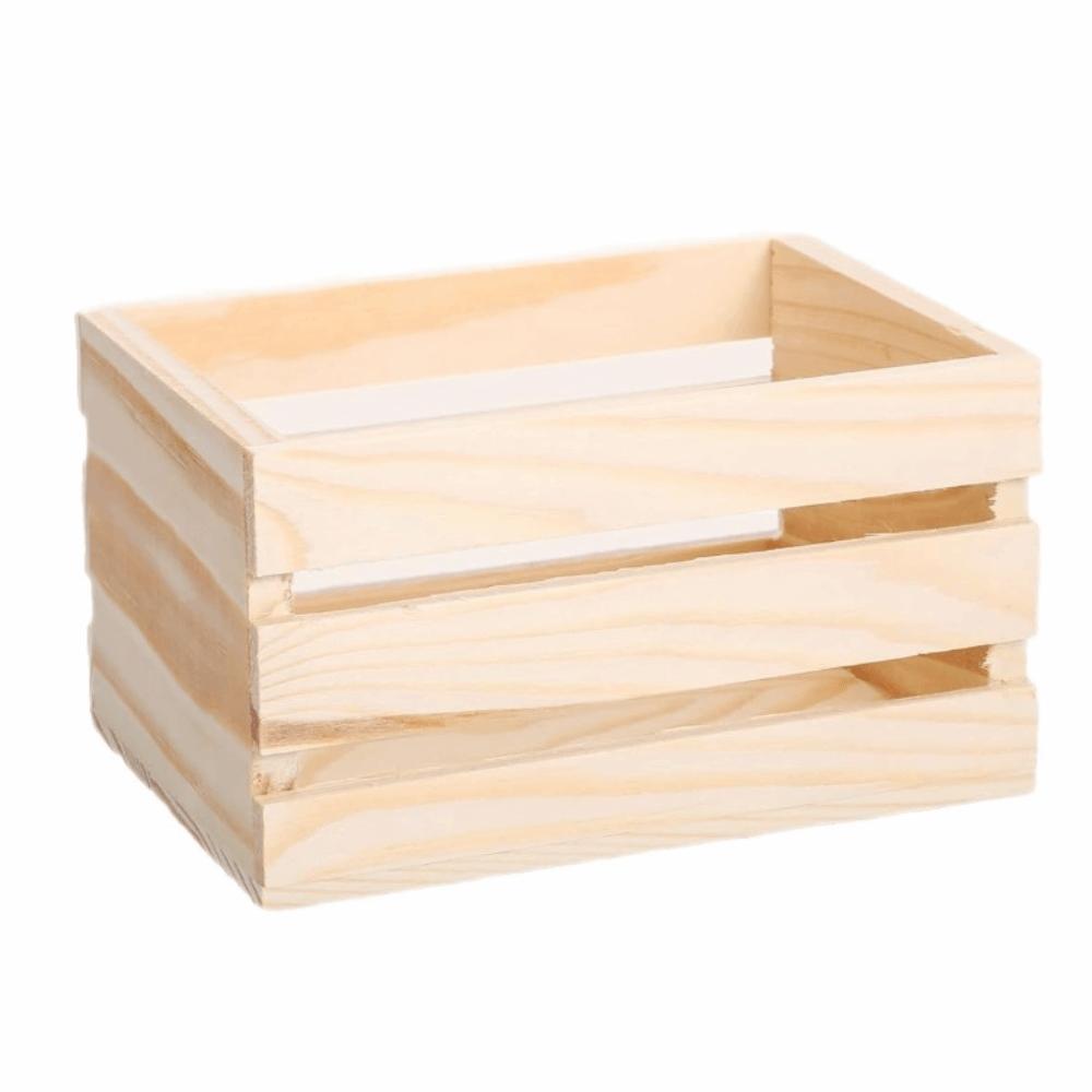 1pc Wooden Dollhouse Wooden Crate Multi-Size DIY Miniature Craft Dollhouse Mini Wood Box Open-Top Dollhouse Tiny Box