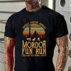 Mordor Fun Run Print.png T-Shirt Motorrad Fans Cotton Men Short Sleeve O-Neck Tees