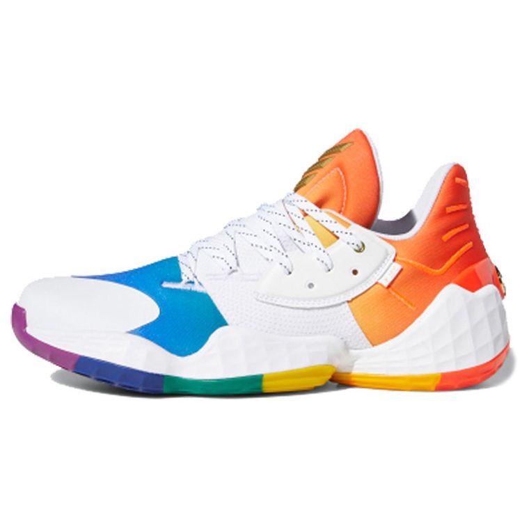 

Adidas Харден Том. Мужские кроссовки 4 Pride, разноцветная обувь, белое золото, металлик FX4797