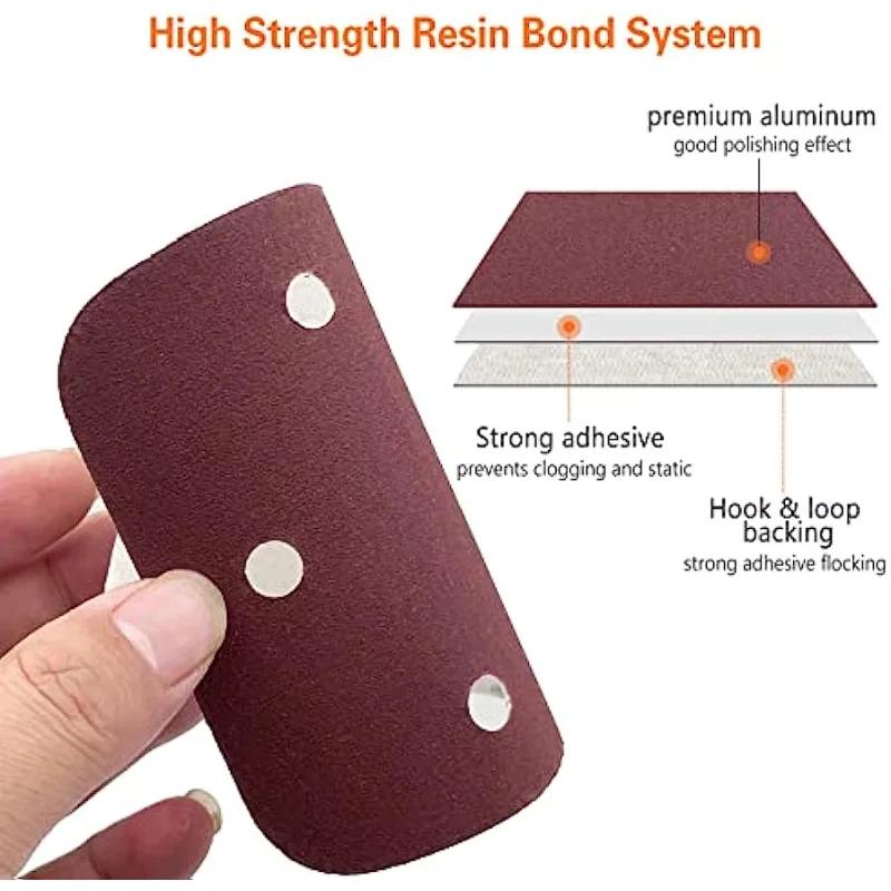 Hârtie abrazivă pentru șlefuit de detaliu, 240 de granule, perne de șlefuit cu șlefuit cu 5 găuri Foi de șlefuit cu cârlig și buclă pentru șlefuit cu detalii de palmier pentru mouse de 140 mm