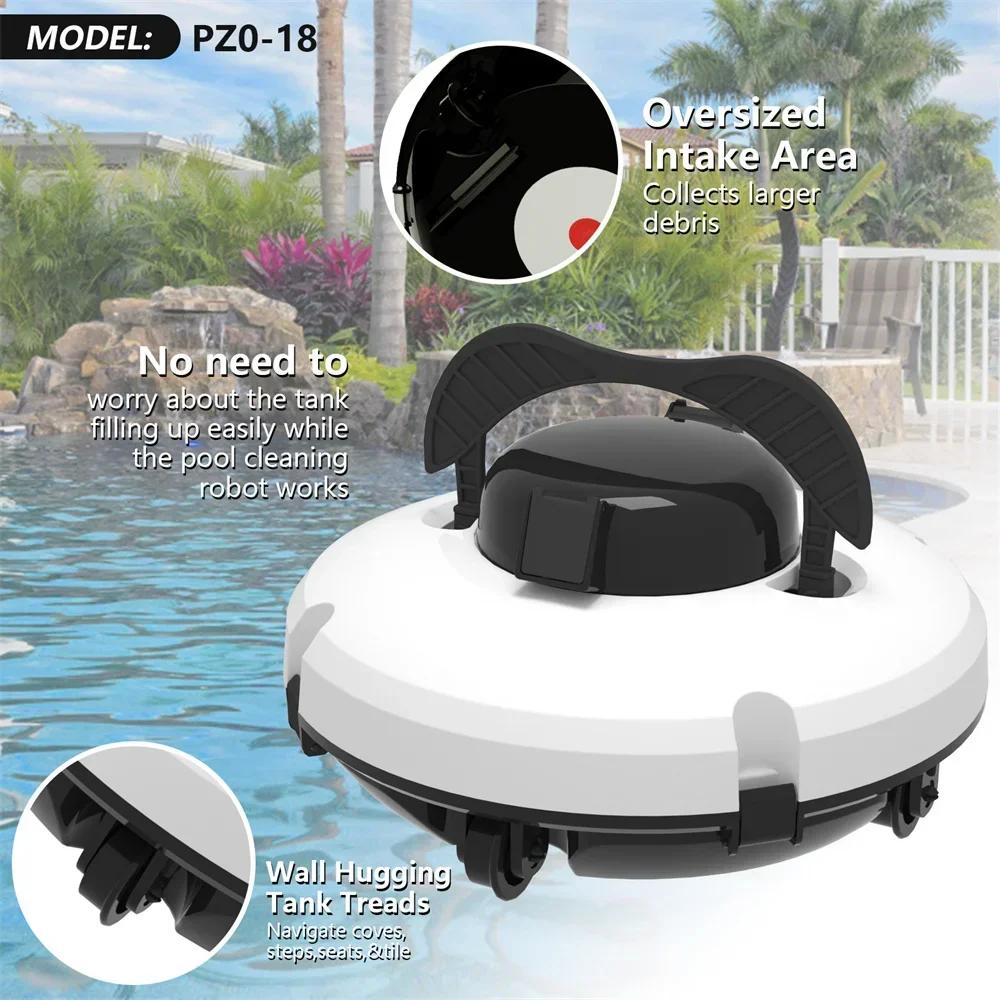 Intelligent Fully Automatic Pool Cleaner, Wireless Robot for Diving and Sucking Underwater Dirt