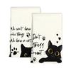 2 Pezzi Strofinacci Colorati Gatto Fiore Super Assorbenti Riutilizzabili Asciugapiatti Lavabili in Lavatrice