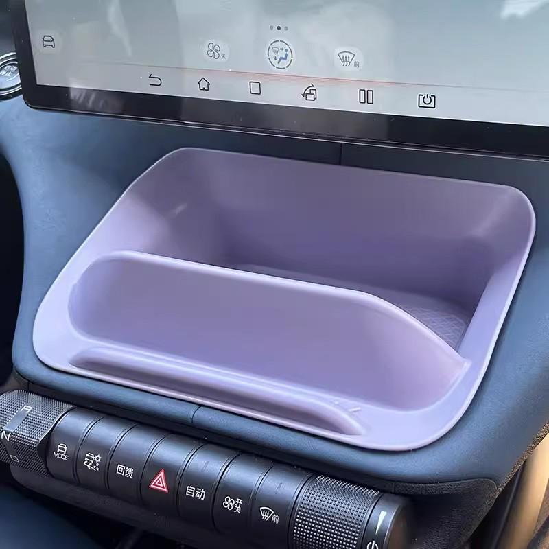 Car Under The Screen Storage Box Waterproof Scratch-proof on The Armrest Box for BYD Dolphin Interior Accessories
