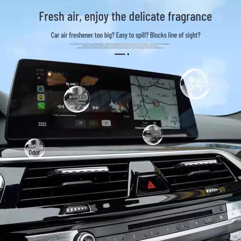 Car Air Freshener: Long-lasting Solid Fragrance for Air Vents & Interior Deodorizing.
