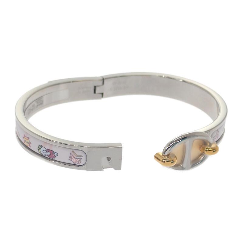 HERMES  H204411FPJ2PM  Bangle Pink Metal/enamel Women