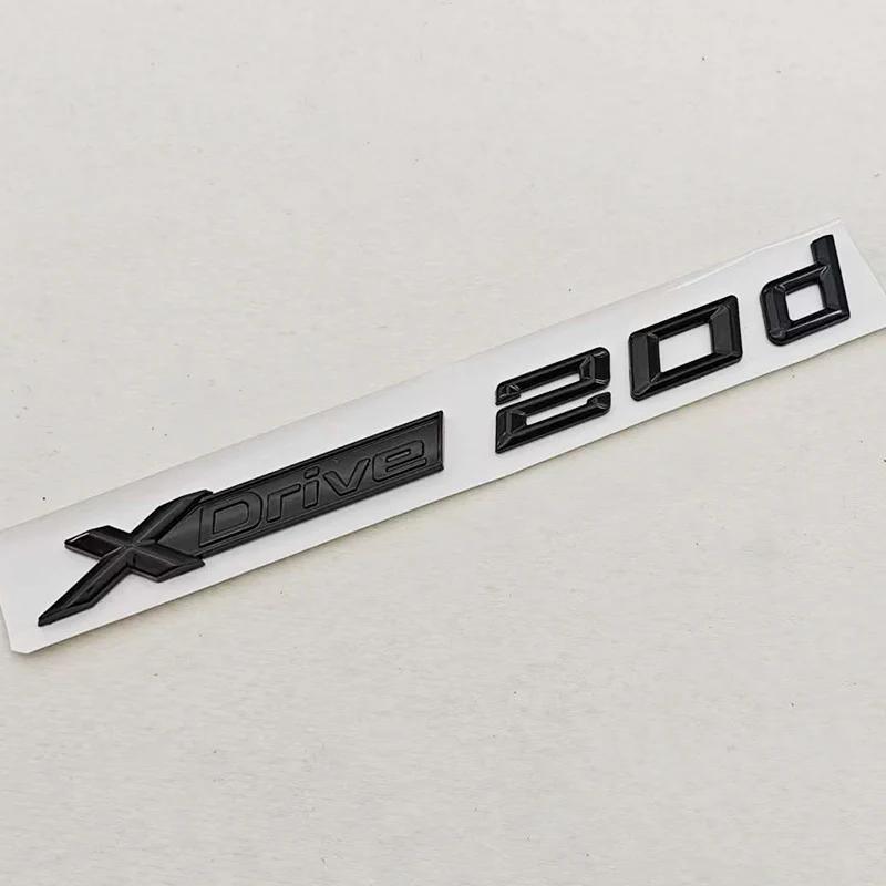 3D ABS Chrome Black Car Letters Logo XDrive 20i 20d Badge Rear Trunk Emblem Side Door Sticker Decals For BMW XDrive Accessories Af2