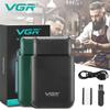 VGR Portable USB Rechargeable Mini Men's Shaver Electric Hair Clipper Reciprocating Blade Deep Cleaning Shaver Home Razor  Long-lasting V-390