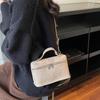 Vintage Matte Crossbody Bag Women Stylish Korean Ins Box Shoulder Bag for Autumn Winter Comfortable and Versatile Storage Bags