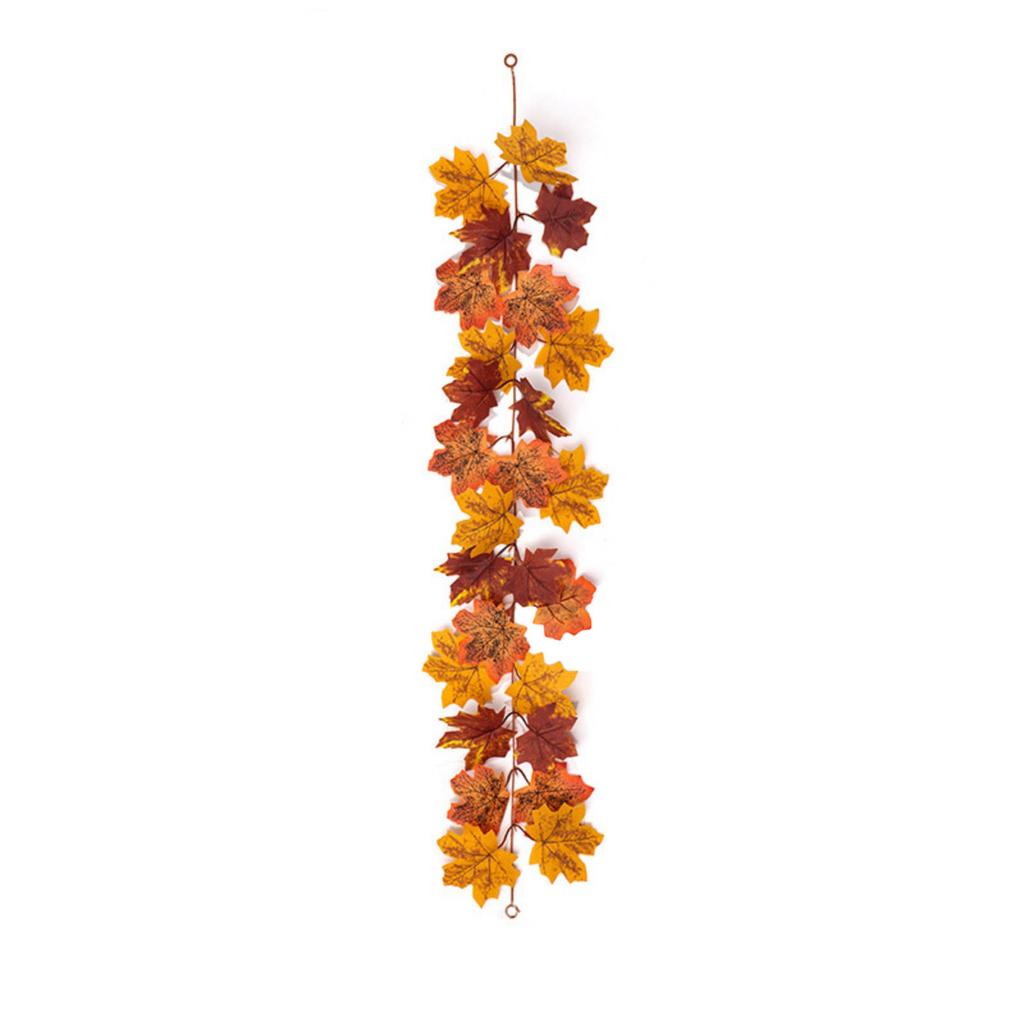 Artificial Maple Leaf Garland 175cm Long Faux Leaf Vine Decorative Garland for Seasonal Home Decor Indoor Outdoor Use