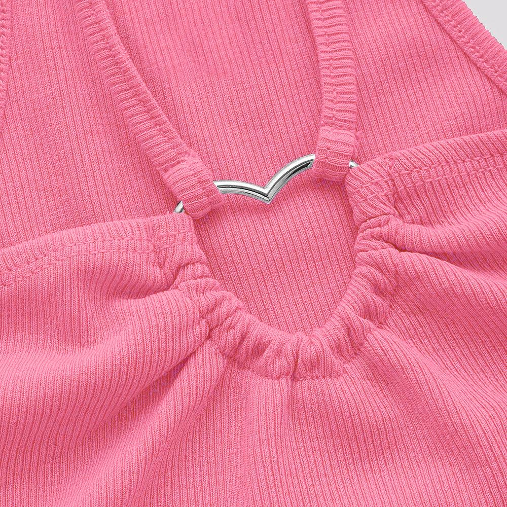 DAFIFY Women's Fashion Casual Summer Spring Solid Color Print Sleeveless Suspenders Blouses & Shirts