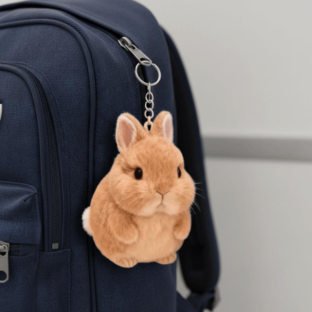 Lifelike Bunny Plush Ornaments PP Cotton Bunny Plush Toy Bunny Plush Keychain  Phone Accessories