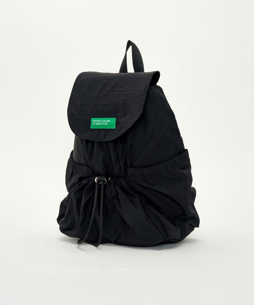 Benetton Shirred Laptop Backpack - [Black]
