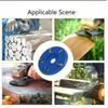 5 Teeth Arc shaped Wood Cutting Disc Woodworking Angle Grinder Carving Polishing Tool(Blue )