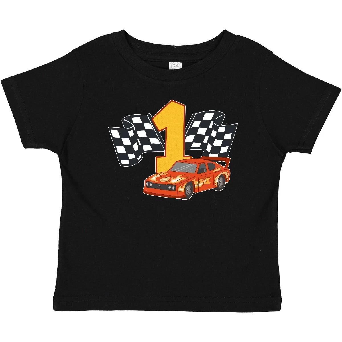 

Inktastic Number One Race Car Baby kids boys T-Shirt 1st Year Old Racer Lover Day Toy Boy 120
