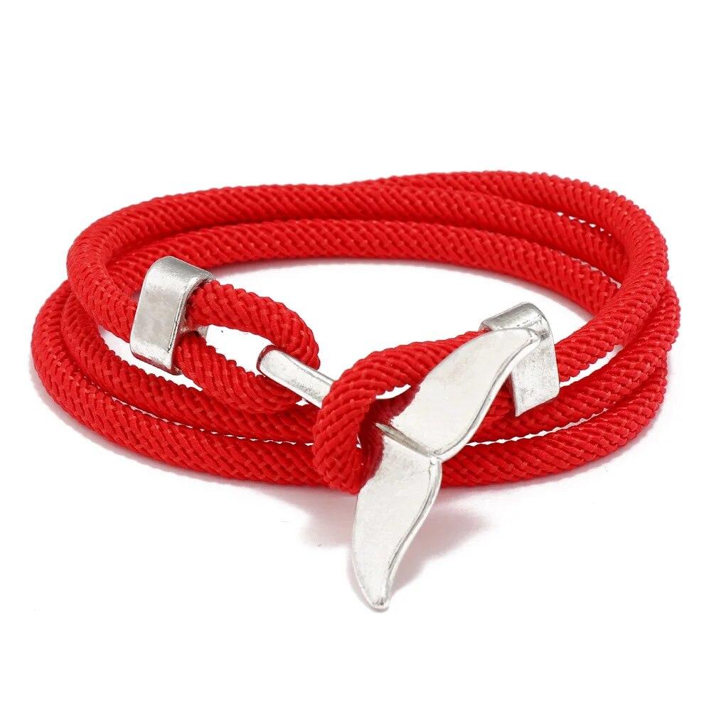 Bracelet ancre série océan, Bracelet queue de baleine pour Couple, ligne Milan, corde tressée, Bracelet étudiant pour hommes et femmes