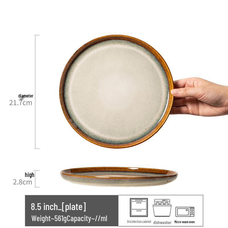ZISIZ Ceramic Round Dinner Plate