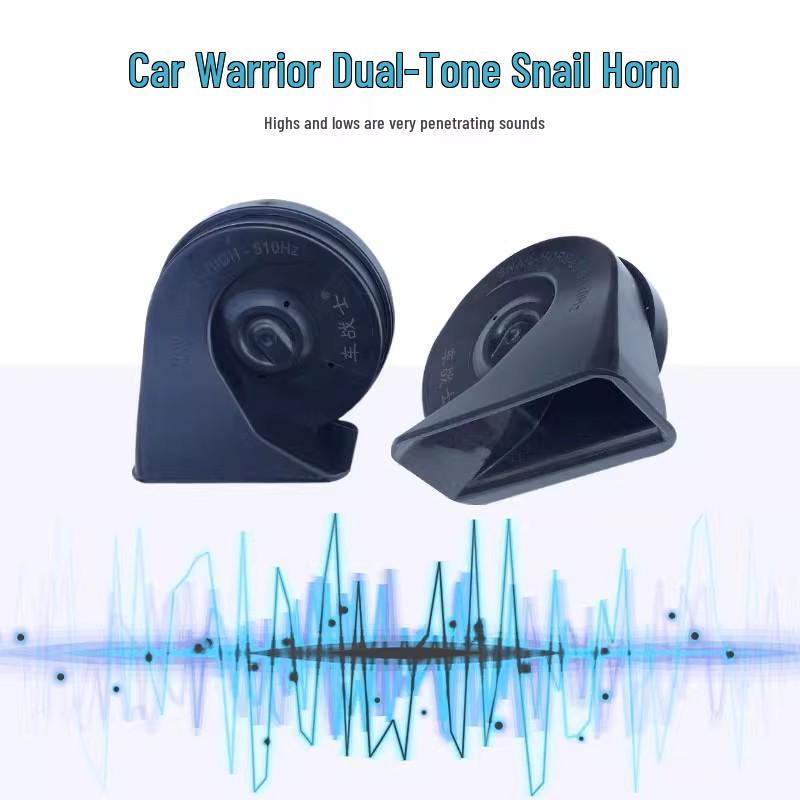 Waterproof Dual Tone Car Snail Horn, Super Loud 12V/24V for Truck & Motorcycle