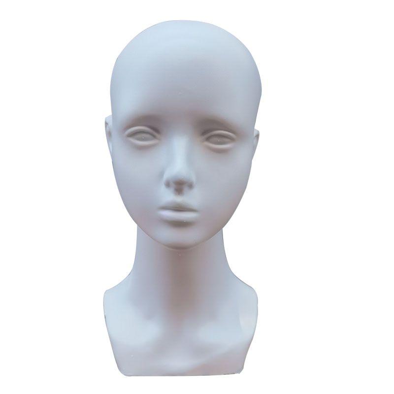 

Wig Model Head White with Shoulder Hat Cosplay Wig Stand Mao Niang Mannequin Head Props Half-Body Head White with sewn small female head