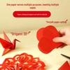 Gör-det-själv Handgjort Papper för Firande: Fönsterblommor, Tusen papperskranar, Kalligrafi Fu Röda tecken
