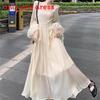 Minimalist Spring Korean Style Long Sleeve Dress With Mandarin Collar For Casual Wear