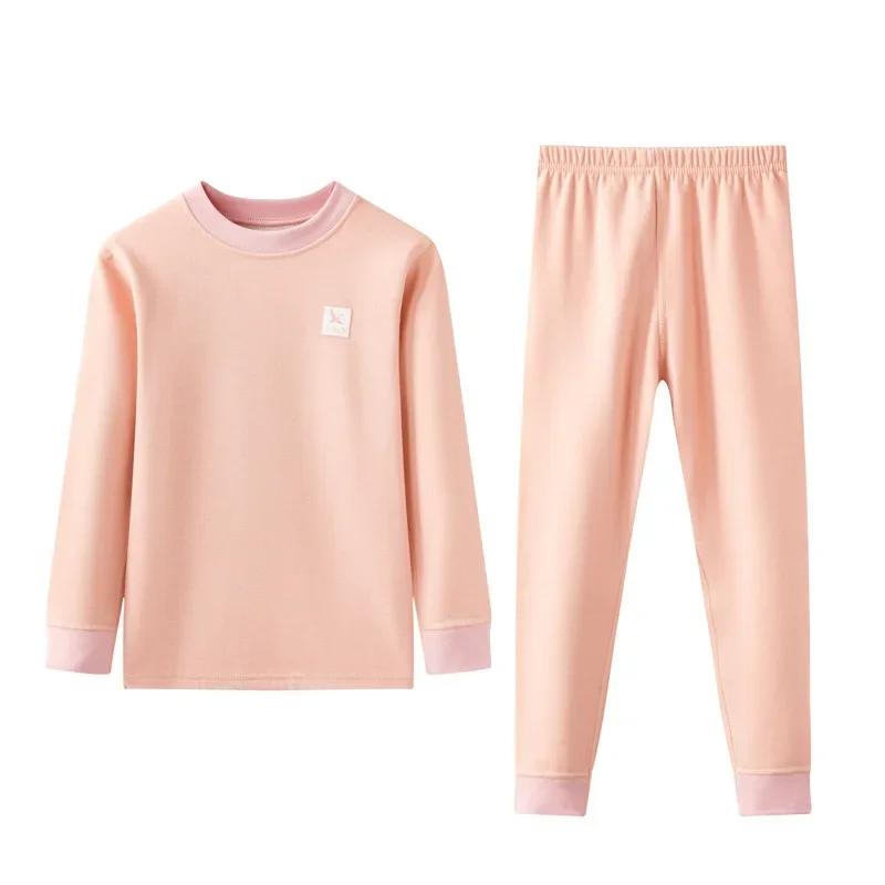 Set de lenjerie termică pentru copii 7A Antibacterian Toamnă Iarnă Haine caldă Copii Lână Natură Mătase Adolescenți Băieți Fete