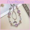 Dream Crystal Round Bead Dual Chain Fish Tail Phone Lanyard For Women And Men