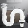 2Pcs Flap Type Flexible Bathroom Basin Water Drain Hose Pipe Draining Accessories