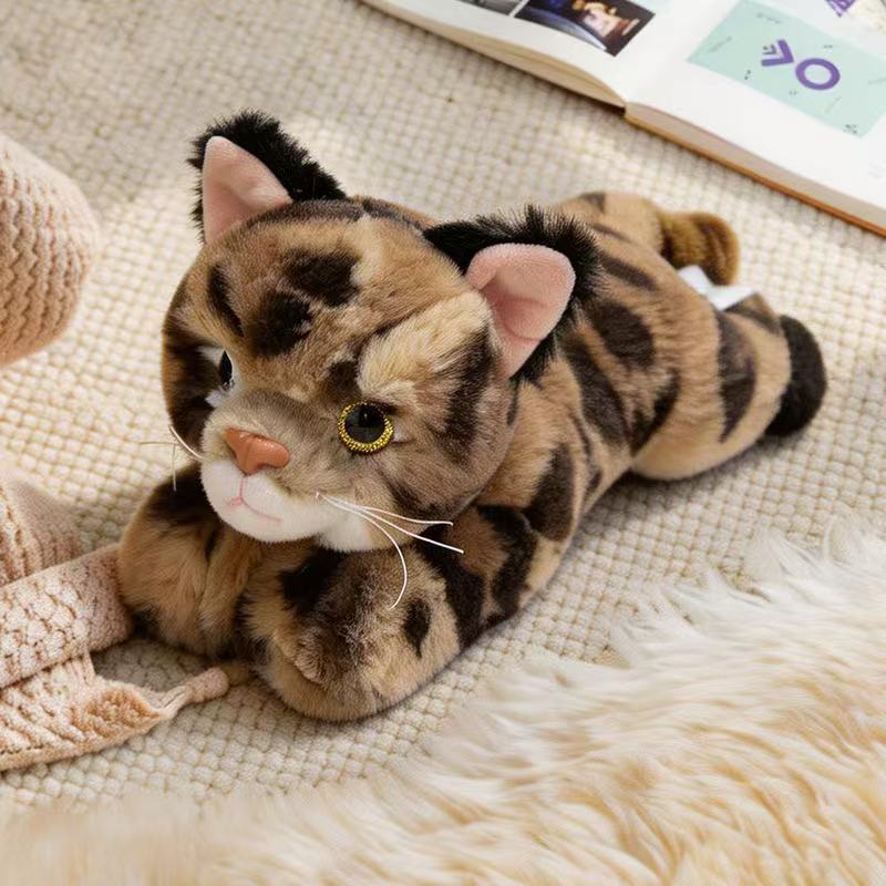 Newest Simulation Healing Lying Cat Doll Kawaii Stuffed Plush Toy Doll Cartoon Anime Cute Friends Birthday Holiday Gifts