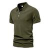 Men's Solid Color Short Sleeve Polo Shirt Basic Casual Golf Top