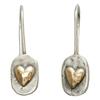 YOYO Women's Heart-Shaped Earrings - White Golden-Plated Bohemian Retro Oval Frame with Glossy Finish, Dark Night Romantic Jewelry for Everyday & Part