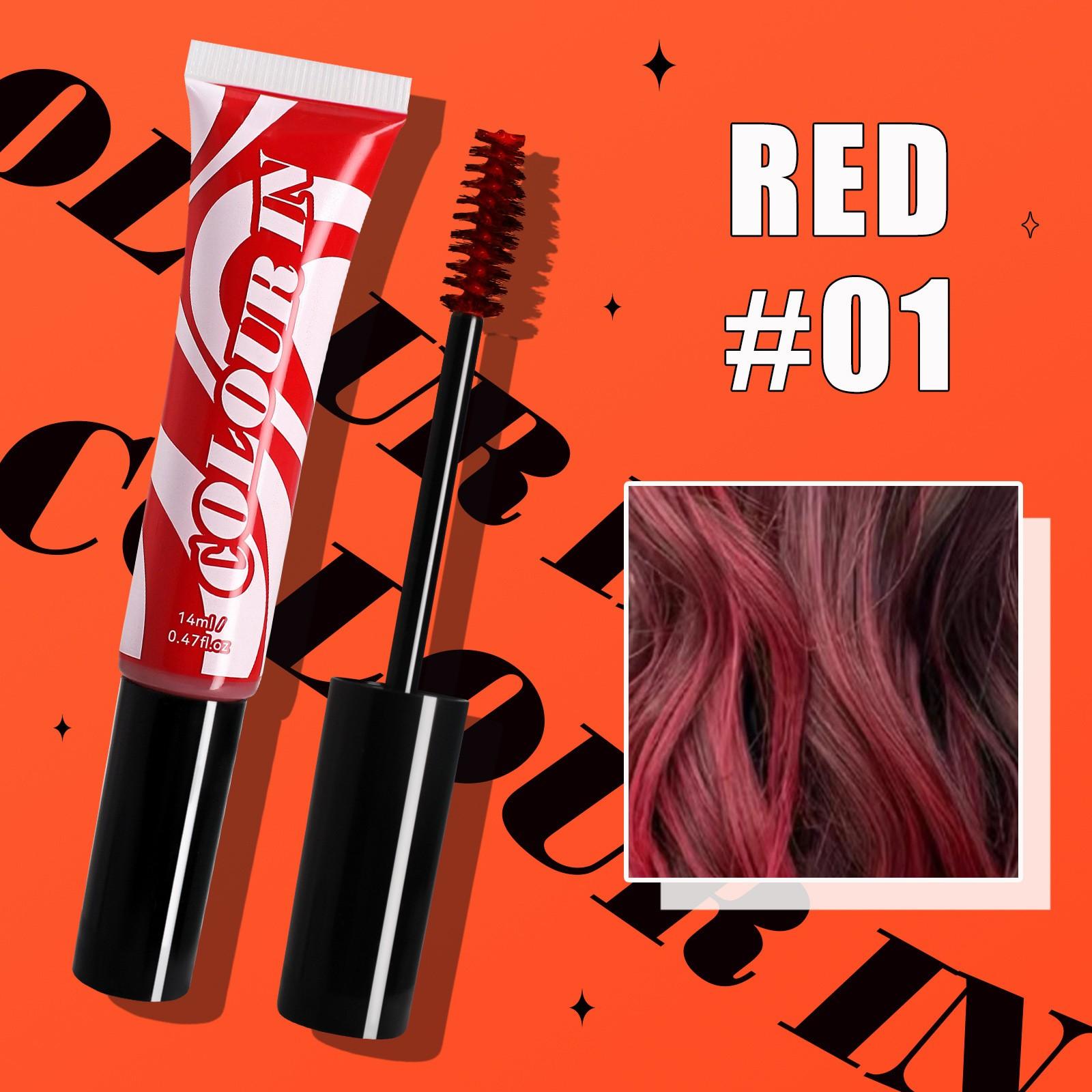 

Одноразовые цветные краски для волос удобны и быстры, не так легко выцветают. Портативные краски для волос для сценического макияжа. One Size красный