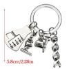 Elegant Key Rings Unique Science Bag Accessory Stylish Microscope Key Holder for Jewelry and Everyday Key Organization