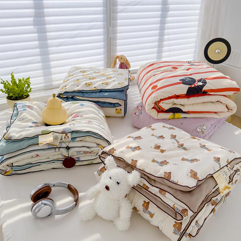 Cartoon Summer Thin Quilt, Wypełniacz z włókna sojowego, Lekki wygodny koc do domu, sypialnia, Pościel, Możliwość prania w pralce