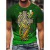 Herren Mode 3D Gedrucktes Herren T-Shirt Rundhals Kurzarm Trendige Streetwear