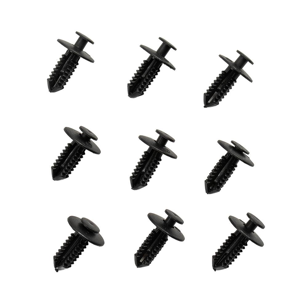 Für BMW Auto Clips 100x Schwarze Kunststoff Druckniet Verkleidungsbefestigungsclips