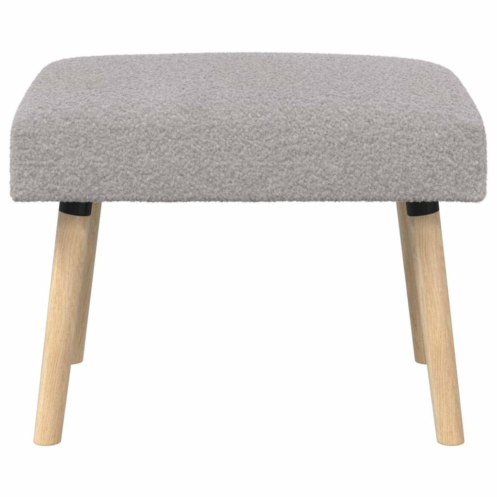 Bench Uni Light Gray 60 X 40 X 45 Cm Boucle