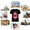 XOXO Lip Print Casual Tshirt Trendy Loose Top For Couples Pure Cotton T-shirt