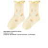 1 Pair Baby Cotton Mesh Ruffle Socks Thin Summer Crew Socks for Newborns Girls Breathable Seamless Soft Kids Socks for Infant & Toddler