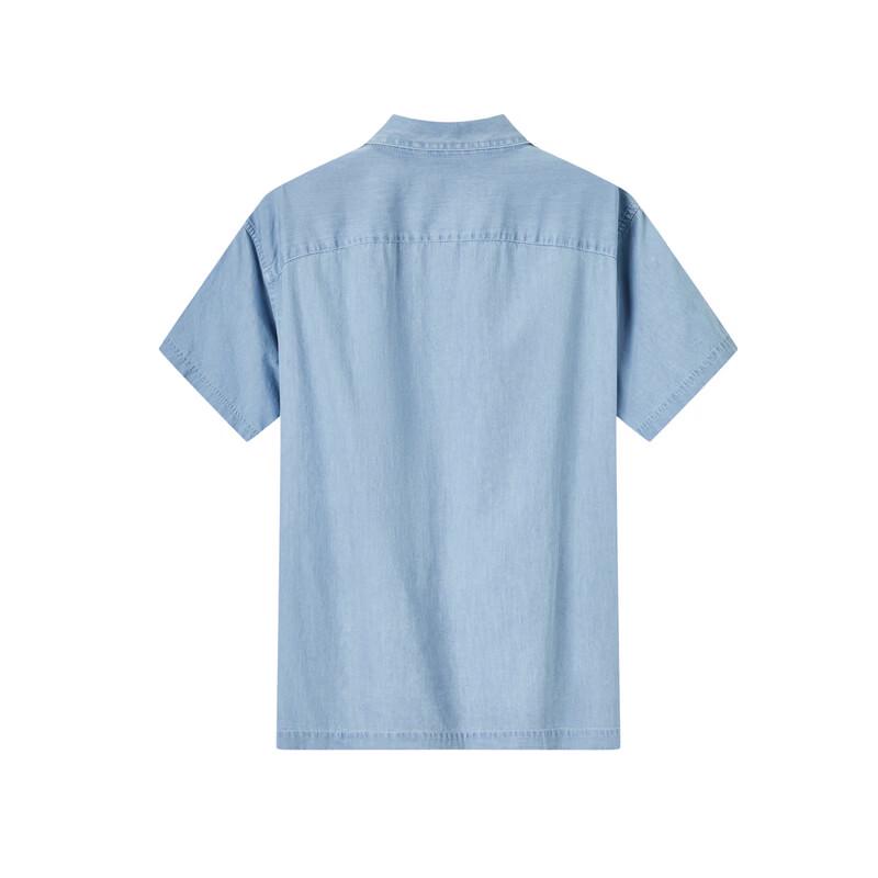 JOEONE Men's Short Sleeve Denim Shirt