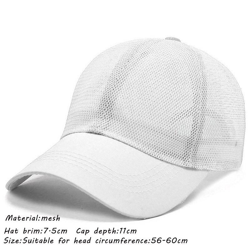 Șapcă de baseball de vară cu plasă completă, unisex, camioneta, capace de camioneta, bărbați, pălărie de pescuit, uscată rapid, golf, alergare, pălărie reglabilă, snapback