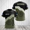 Estonia Flag Coat of Arms Graphic Tee Summer Casual Pullover Men's Fashion O-neck T-shirts Boys Oversized Short Sleeve Tops