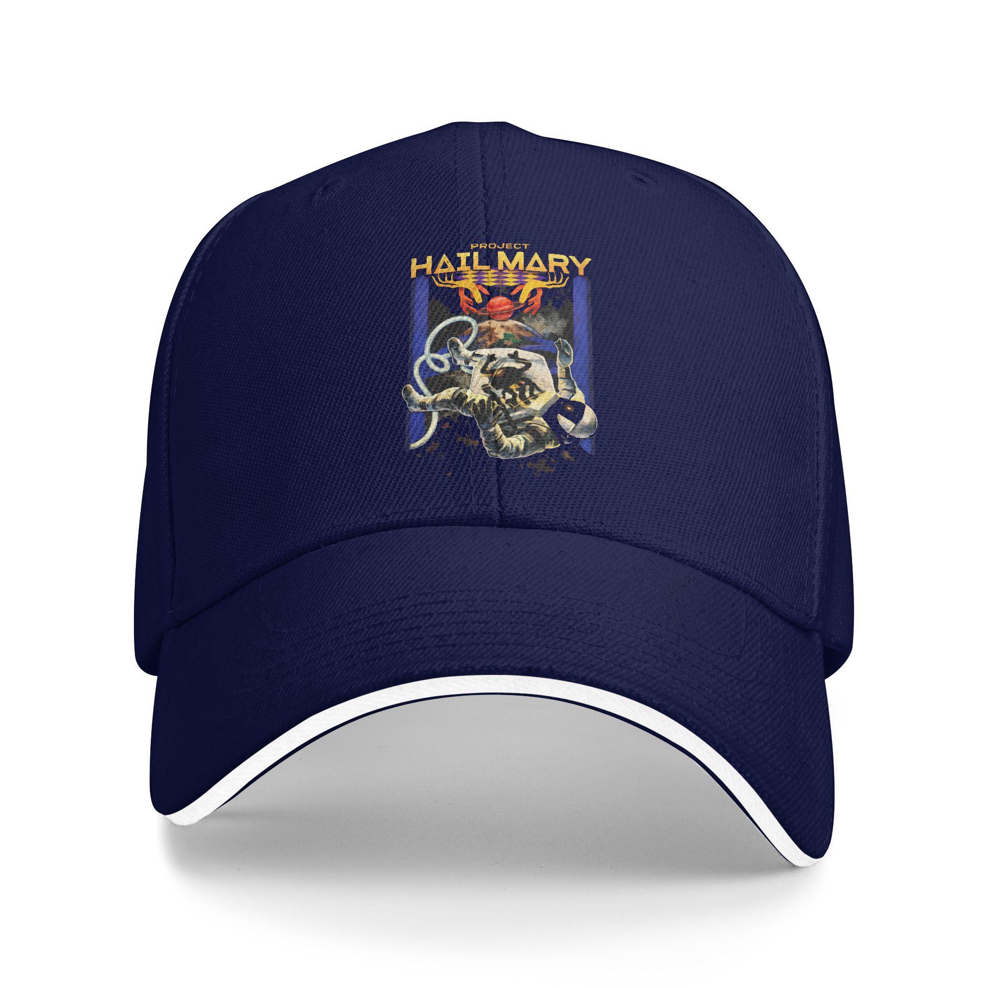 

Project Hail Mary Astronaut Cosmic Baseball Cap Vintage Sandwich Cap Unisex Style Breathable Caps Hat Outdoor One Size темно-синього кольору